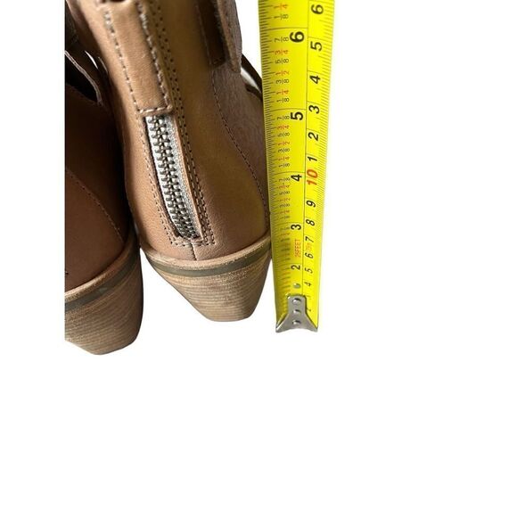 Eileen Fisher Leather Cutout Ankle Booties Boots Tan size 10 - Picture 7 of 14
